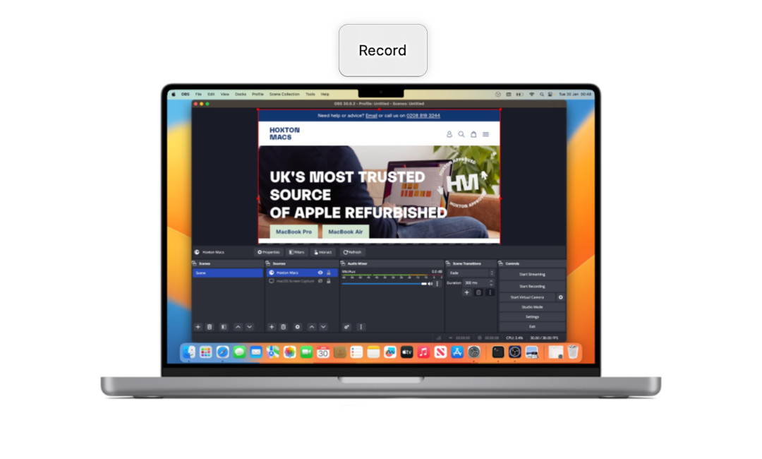 Tap Record How to screen record and take screenshots on Mac – Hoxton Macs